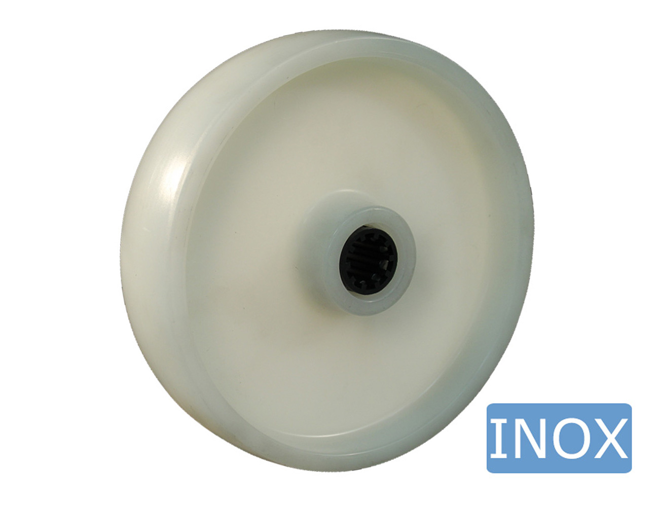 Hygiene wielen Polyamide - max 800kg - RVS gaffel